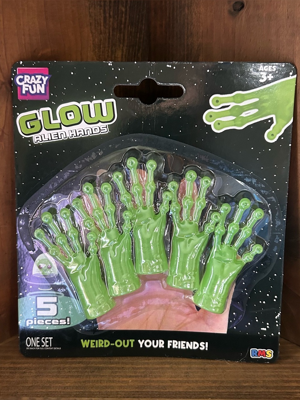 Glow in the Dark Green Alien Finger Hands Halloween Costume Cosplay RMS New